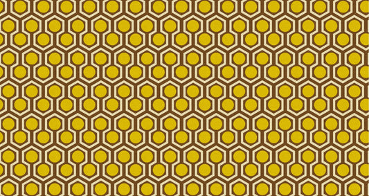 1970s Hex Dot Brown Color Wallpaper