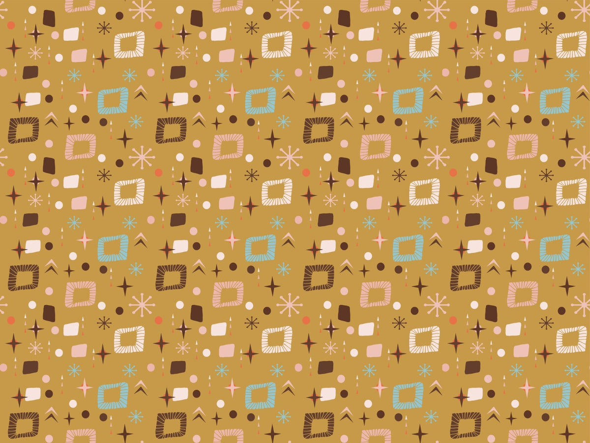 Apricity Mid Mod Yellow Wallpaper For Walls in your room — zoomed