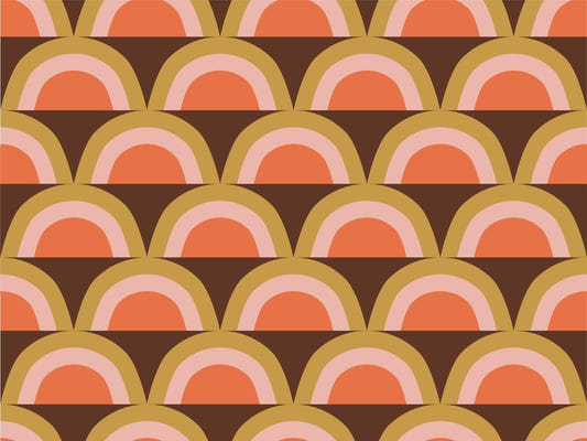 Apricity Boho Chocolate Yellow Wallpaper