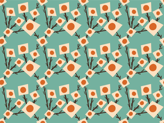 Square Flower Bouquet Wallpaper For Walls