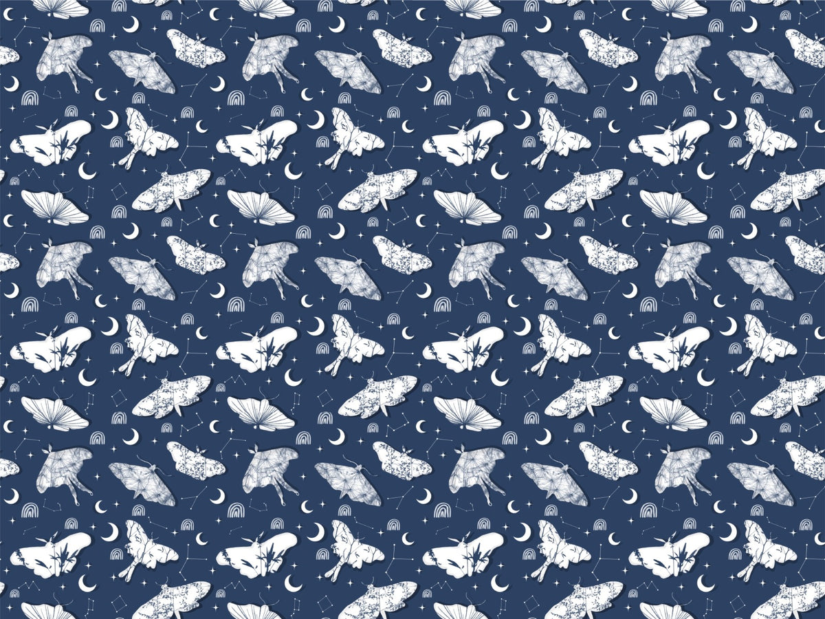 Dreamy Shibori Floral Butterflies and Stars Wallpaper in your room