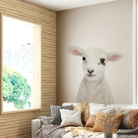 Farm-themed baby lamb mural for toddlers’ space

