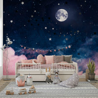 Star pattern wall mural design

