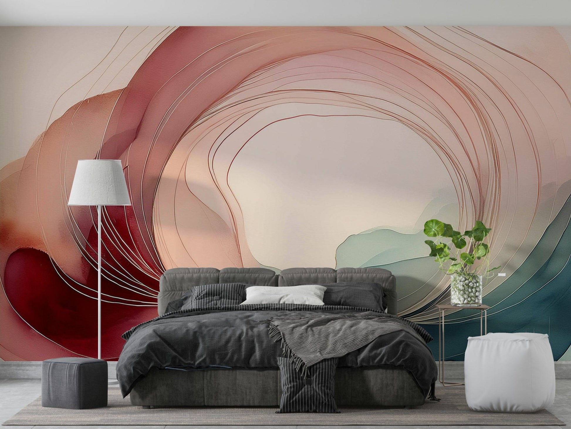 Soft, dream-inspired portal design in Sweet Sleep Portal mural.

