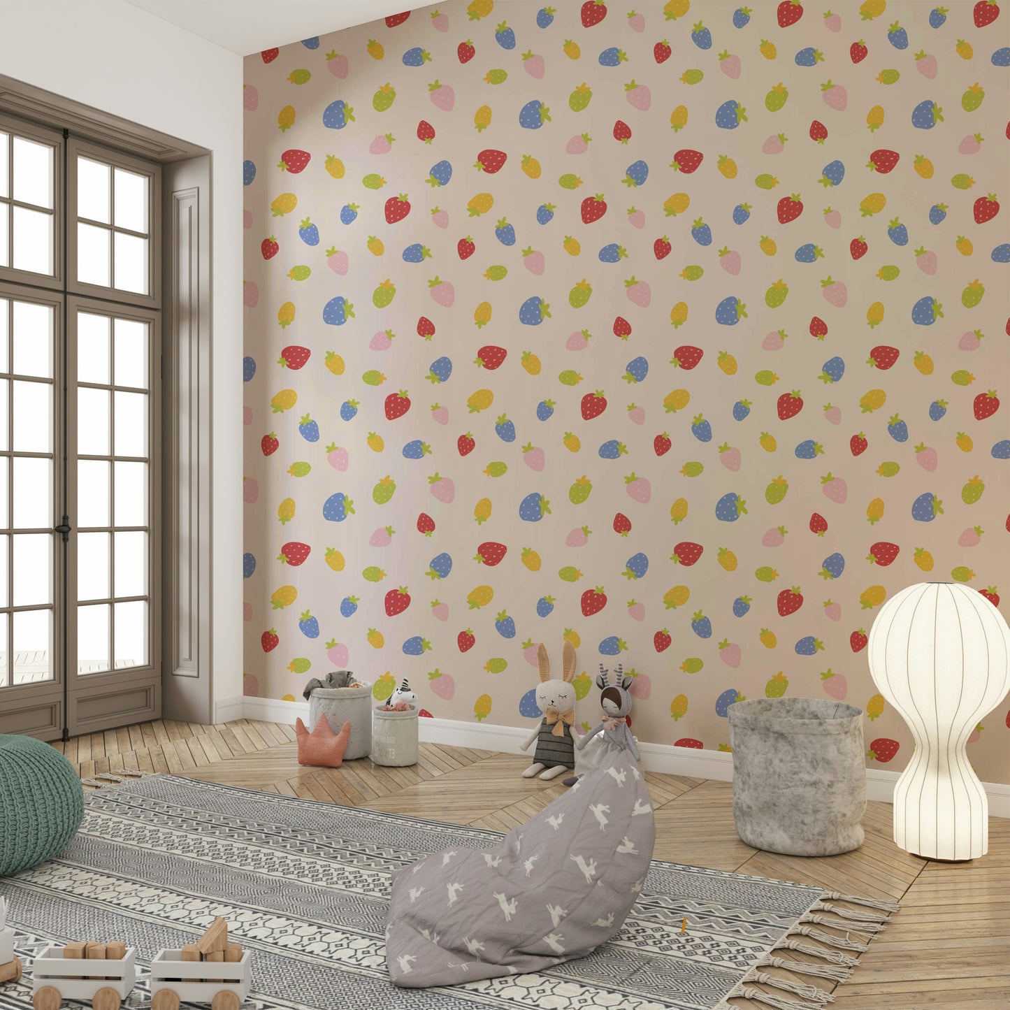 Sweet Strawberry Patch wallpaper with ripe red berries

