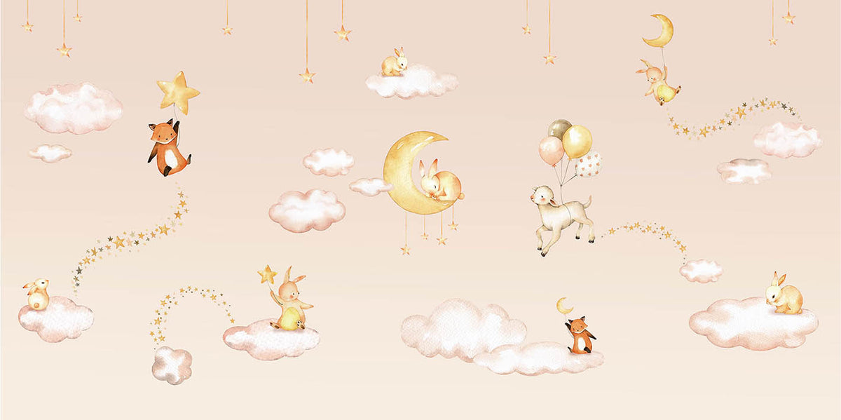 Pink Sweet dreams wallpaper for kids room in your room