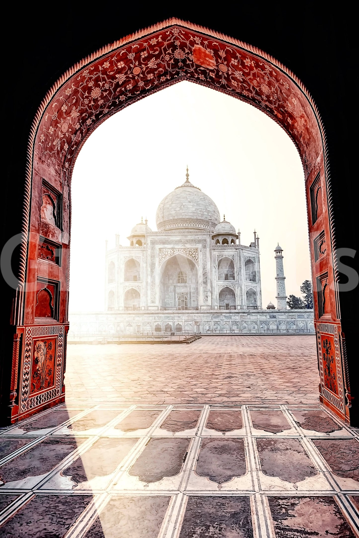 An artistic cultural theme mural for home decor.

