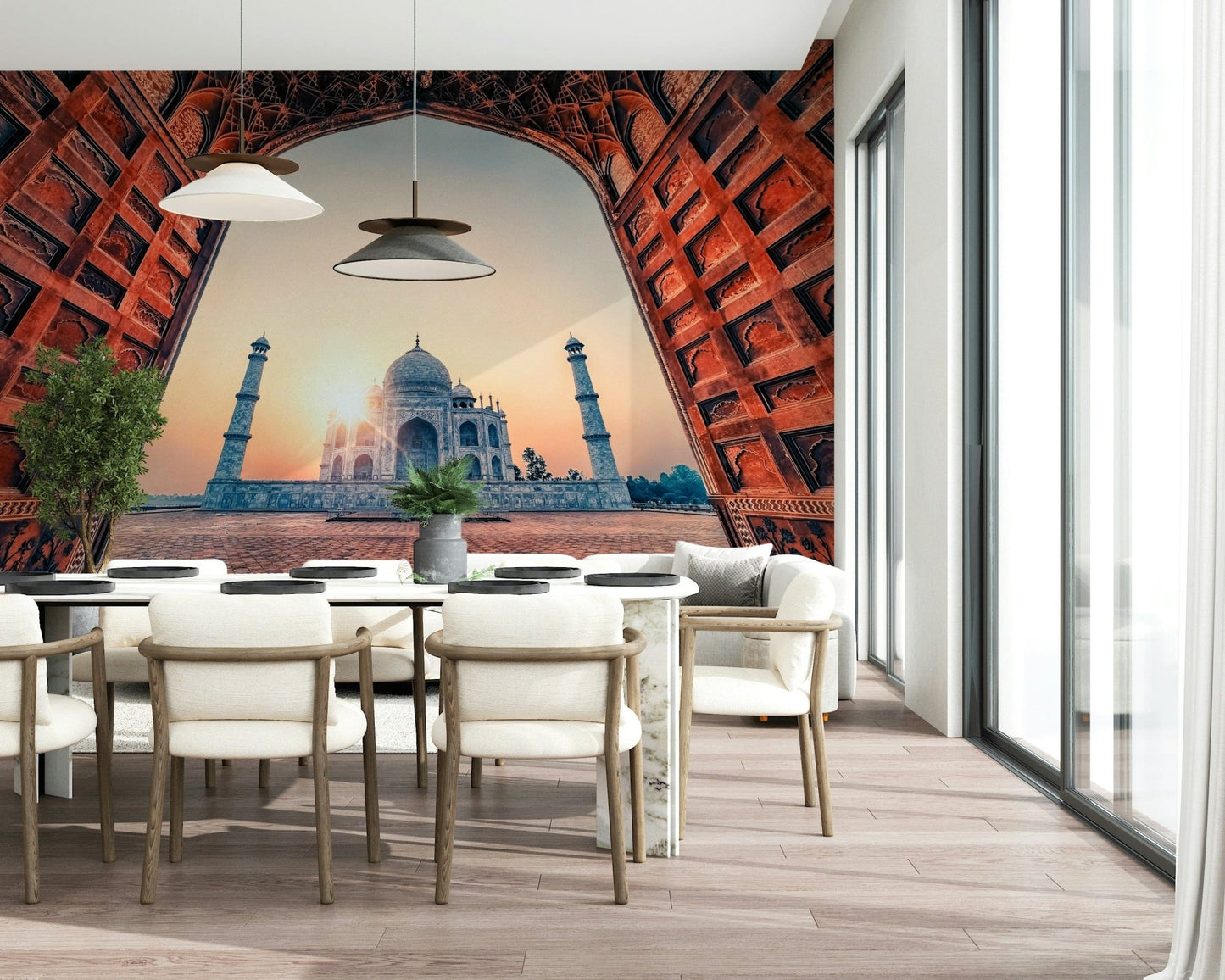 Stunning sunrise Taj Mahal Sunset wallpaper for walls India.