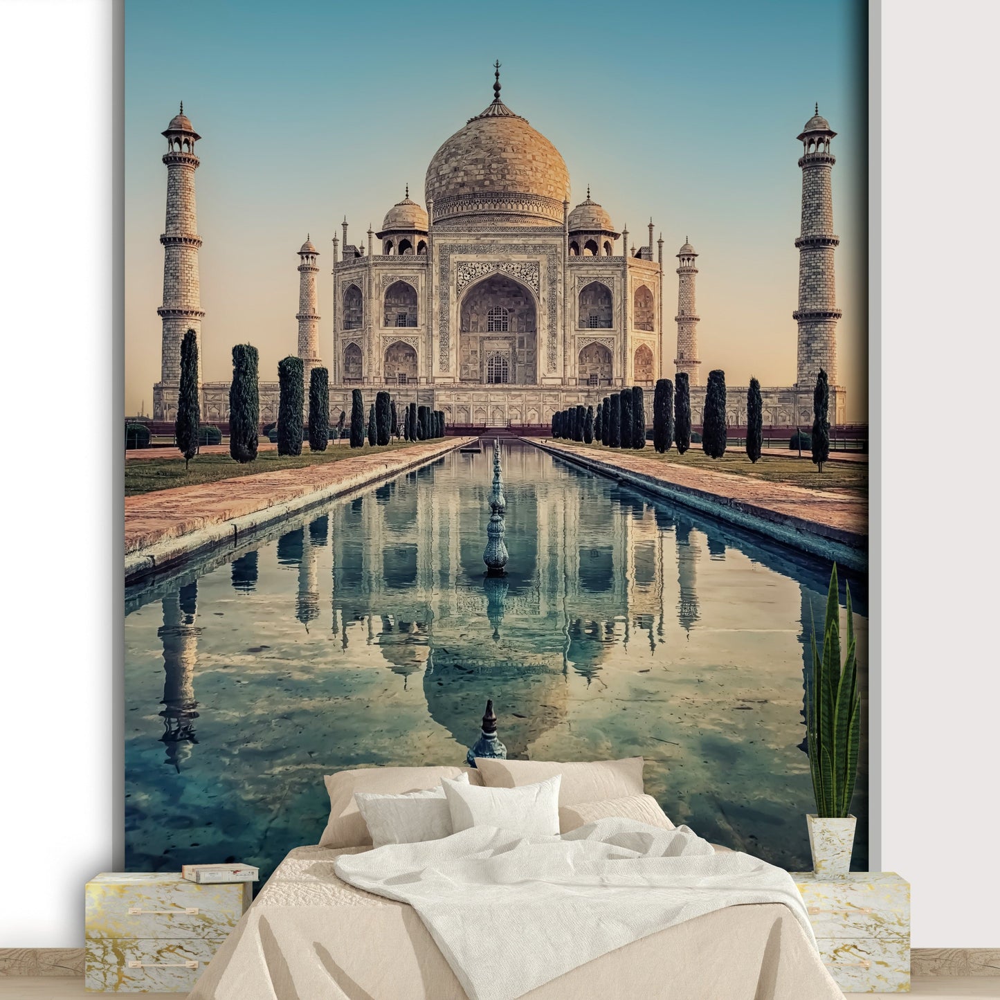 Taj Mahal: A Reflective Wonder Wall Mural