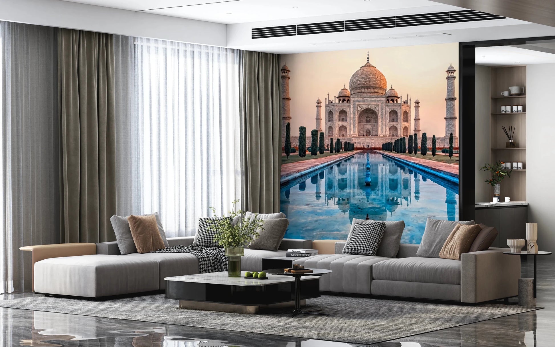 Taj Reflection Wall Mural