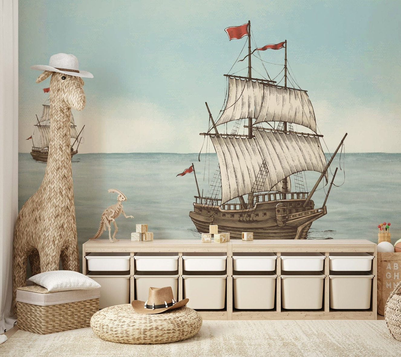 The composition is a harmonious, flowing pattern.

