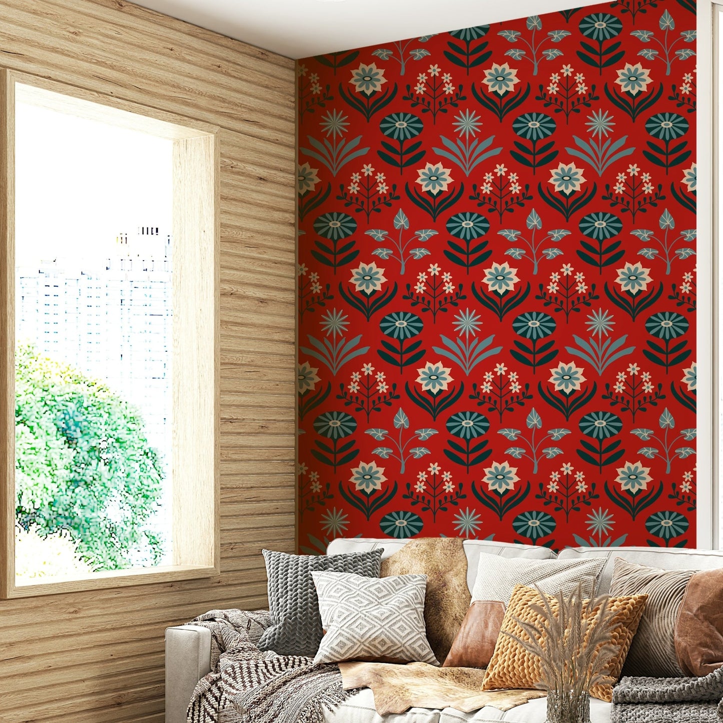 Bold and inviting color palette for home decor.

