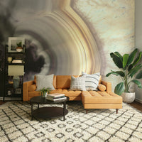 Earth tone agate wall design

