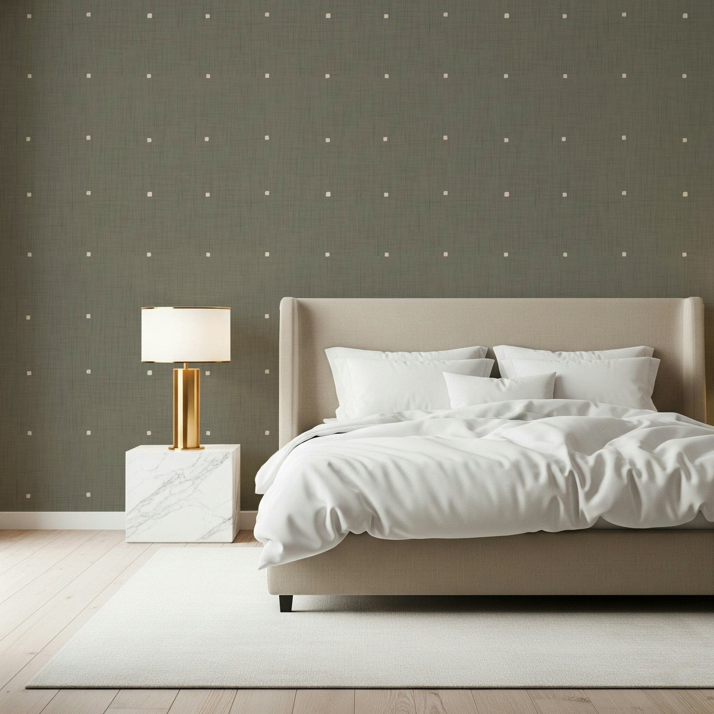 Soft Texture Squares Taupe wallpaper minimalist pattern design.