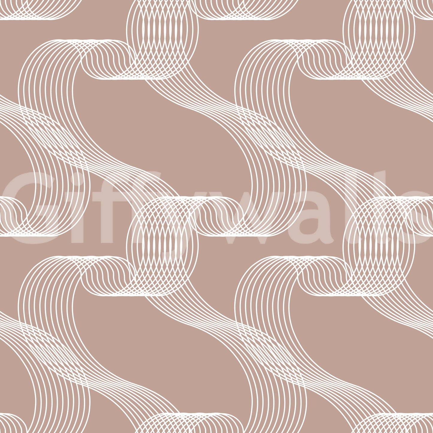A seamless pattern of flowing lines on a wall

