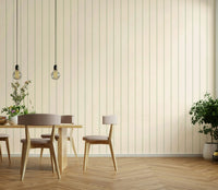 Minimal green stripe wallpaper with textile feel

