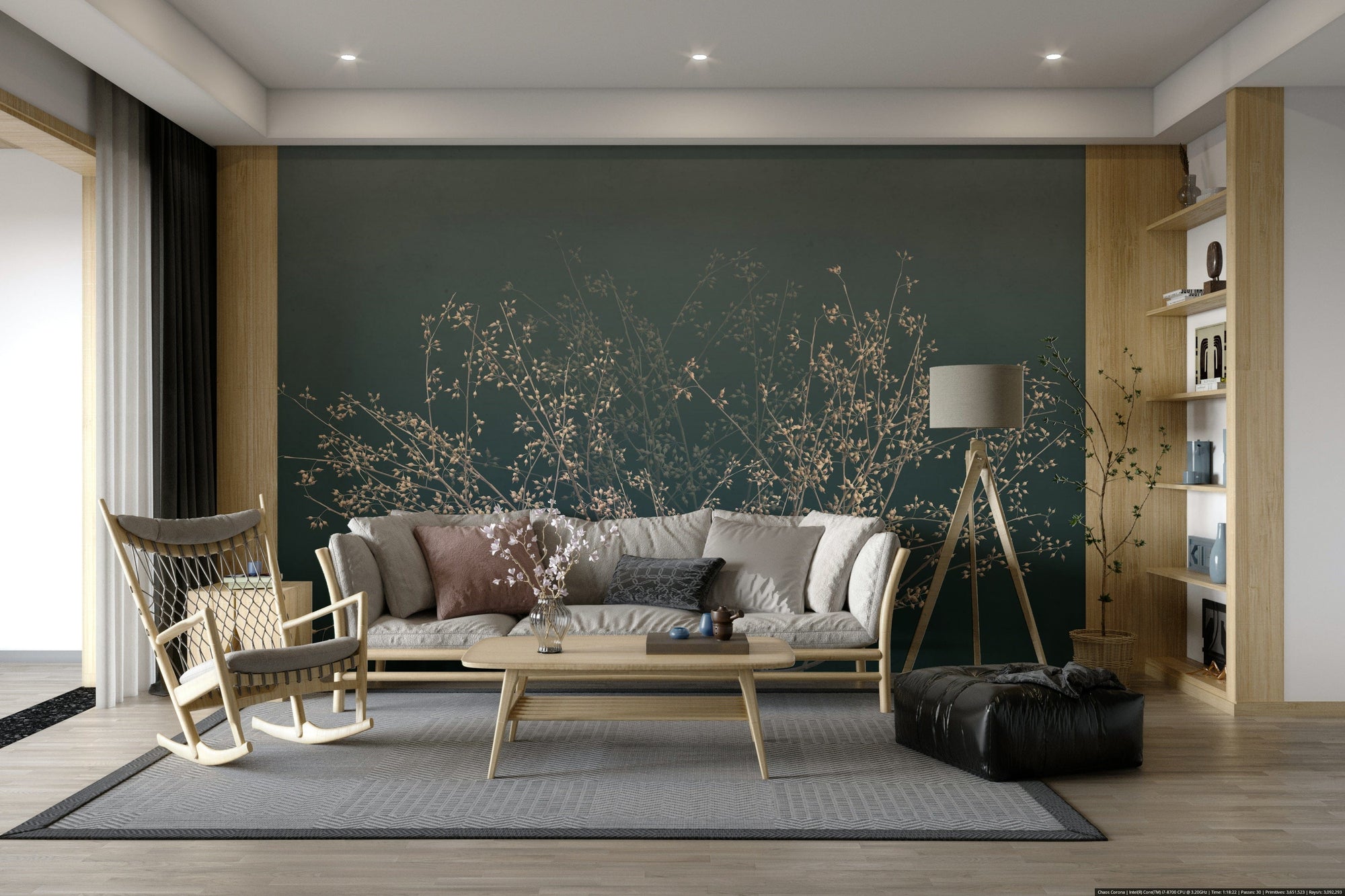 The colors are soft and gentle, with pale grays, whites, and light blues.

