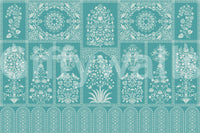 The style is a soft-focus illustration or a painterly design.

