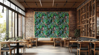Green Foliage elegant mural wallpaper

