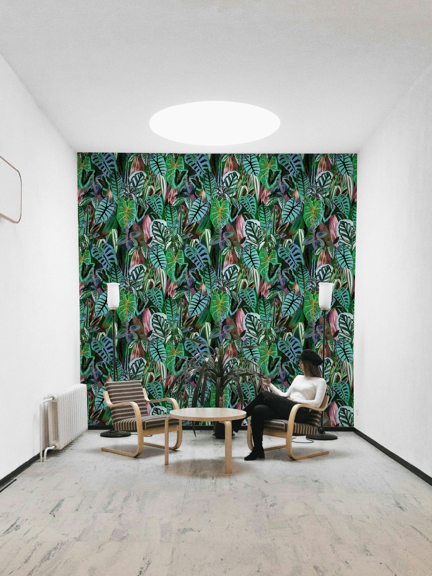 Green Foliage peaceful wall mural

