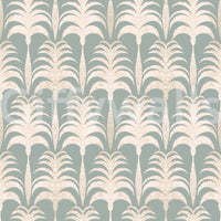 A calming tropical design wallpaper mural that defines a space.

