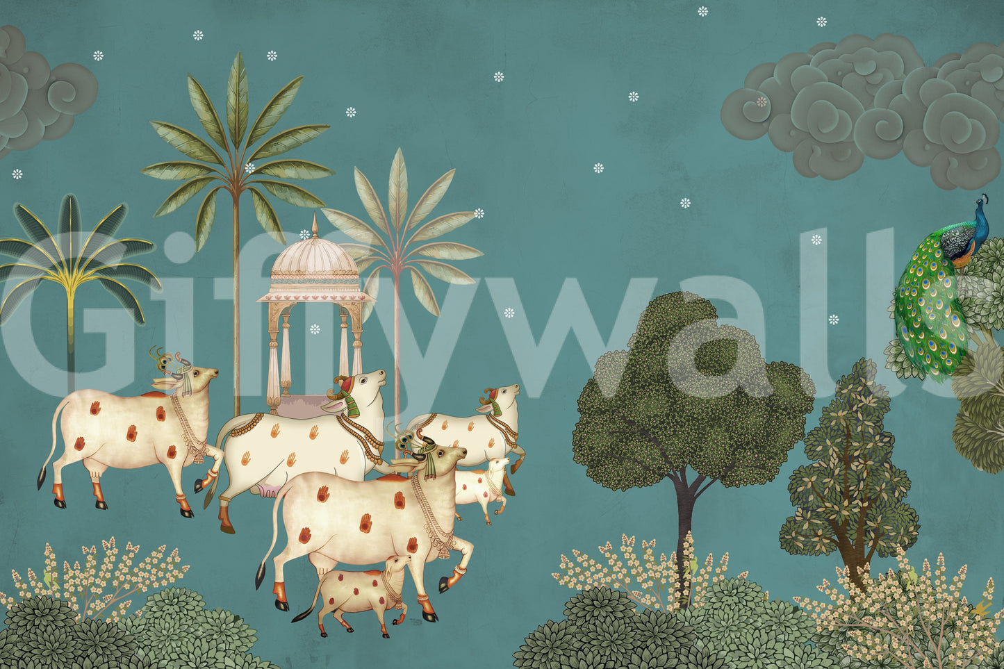 Neel Pichwai Wall Mural modern art