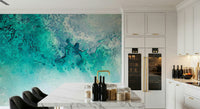 A contemplative gentle wave wallpaper mural for a feature wall.