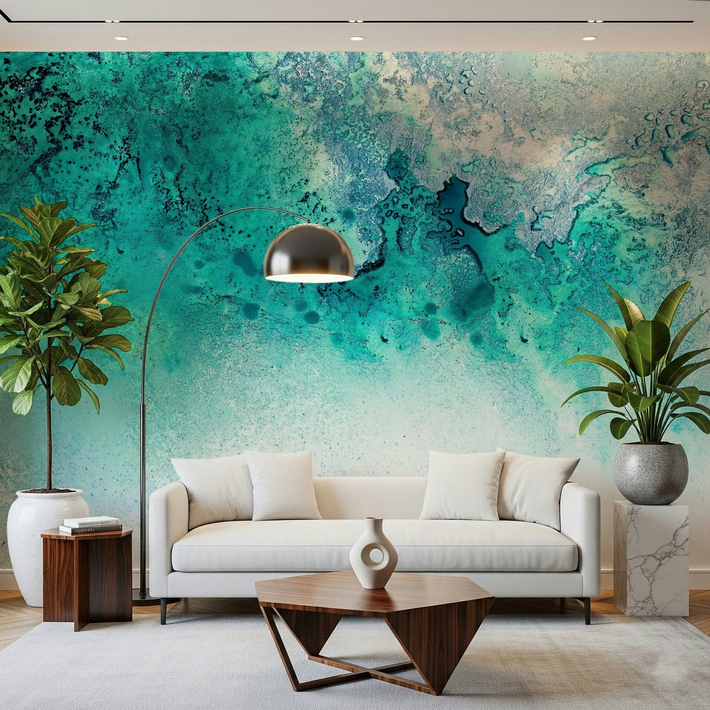 A serene flowing water wall mural for your decor.