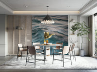 A close-up of the detailed texture in the wave design.

