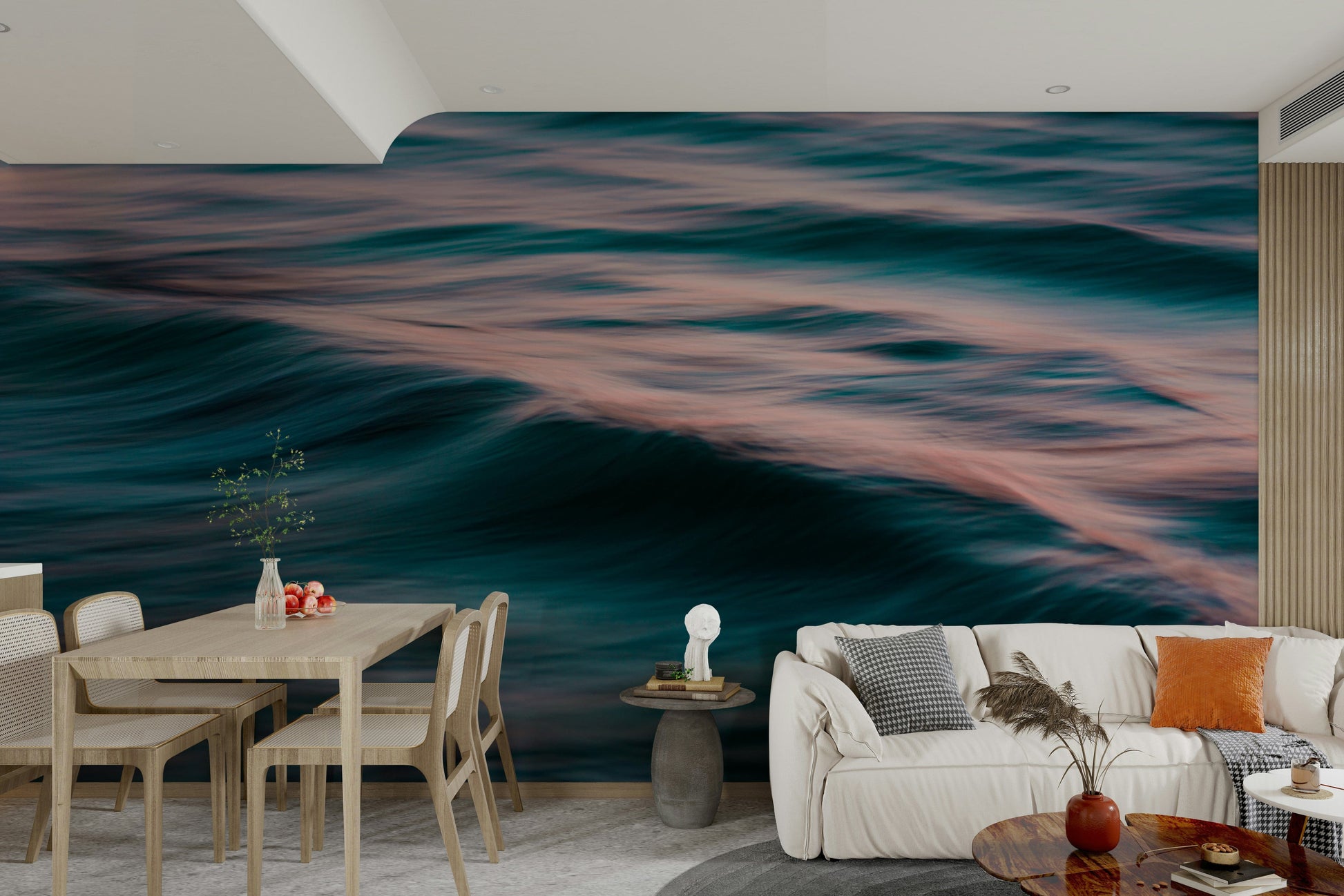 A classic wave design wallpaper for walls.

