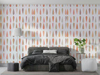 The colors are soft, muted tones of gray, blue, and orange.

