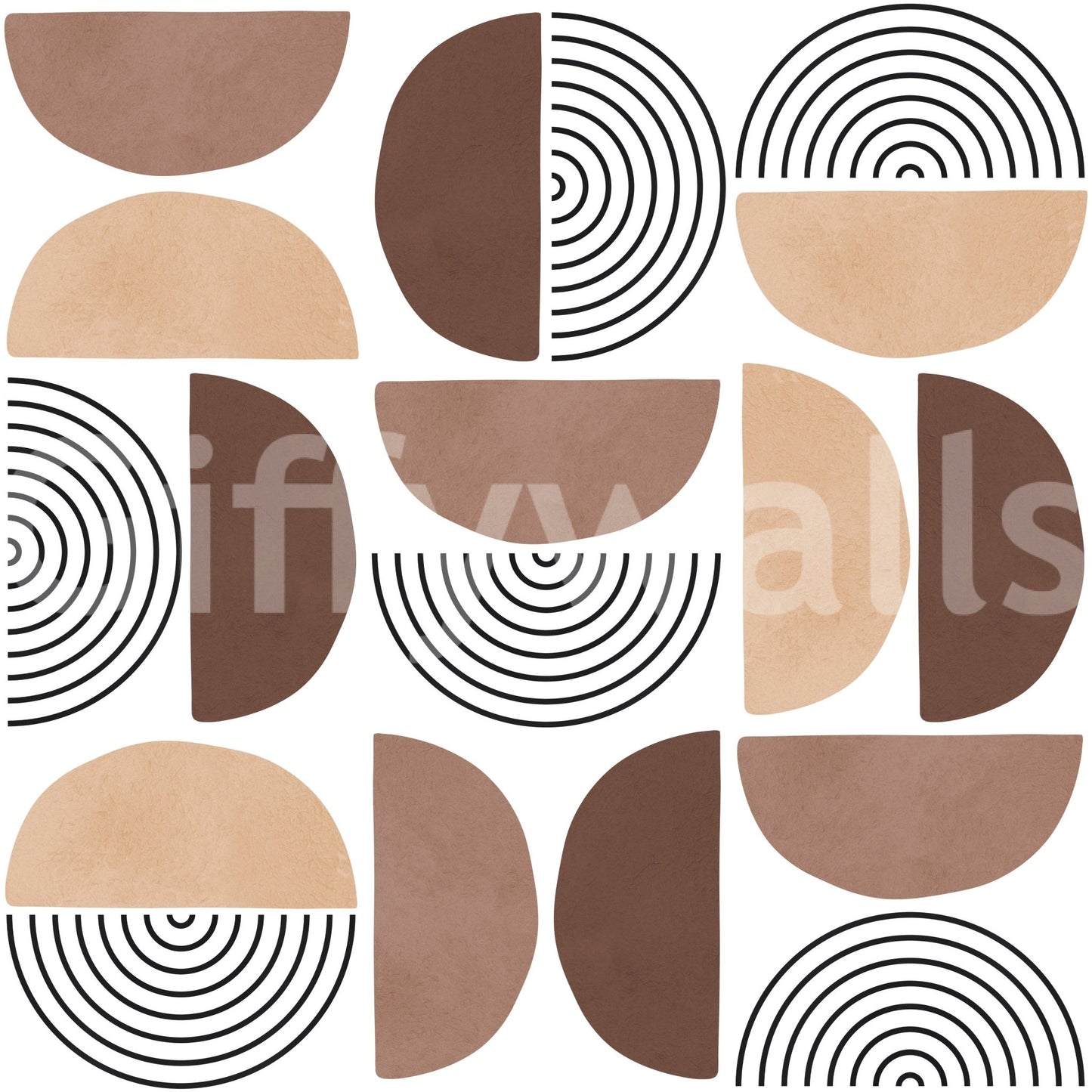 The Terracotta Arcs mural makes a sophisticated and warm statement.

