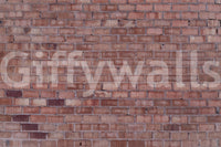 Terracotta Brick Wall Design wallpaper mural close-up showing the reddish-brown brick courses and grey mortar pattern