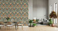 Bespoke heritage-style wallpaper for walls, exquisite detailed artwork.