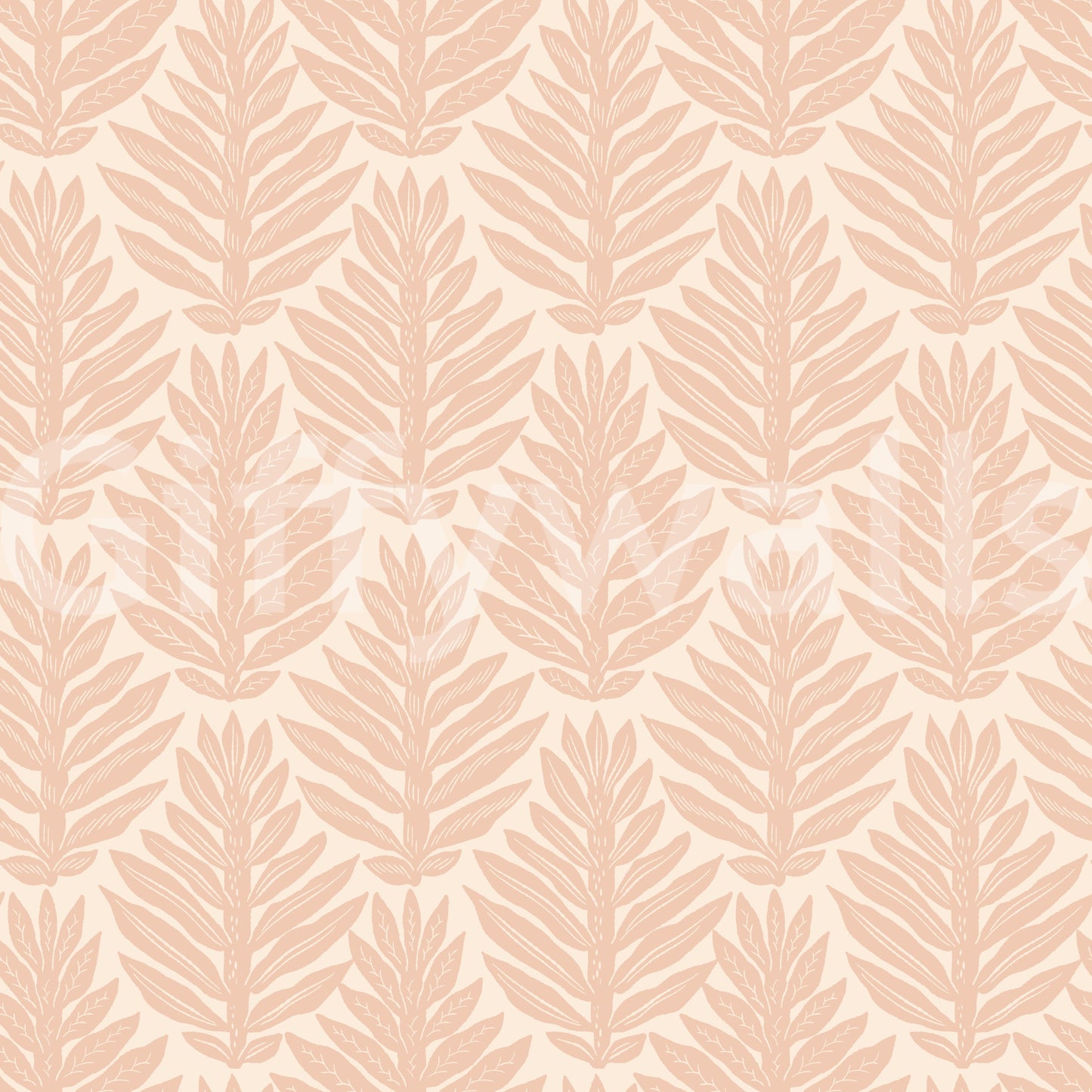 Terracotta Leaf Scallop Jewel Jungle Wallpaper⁠