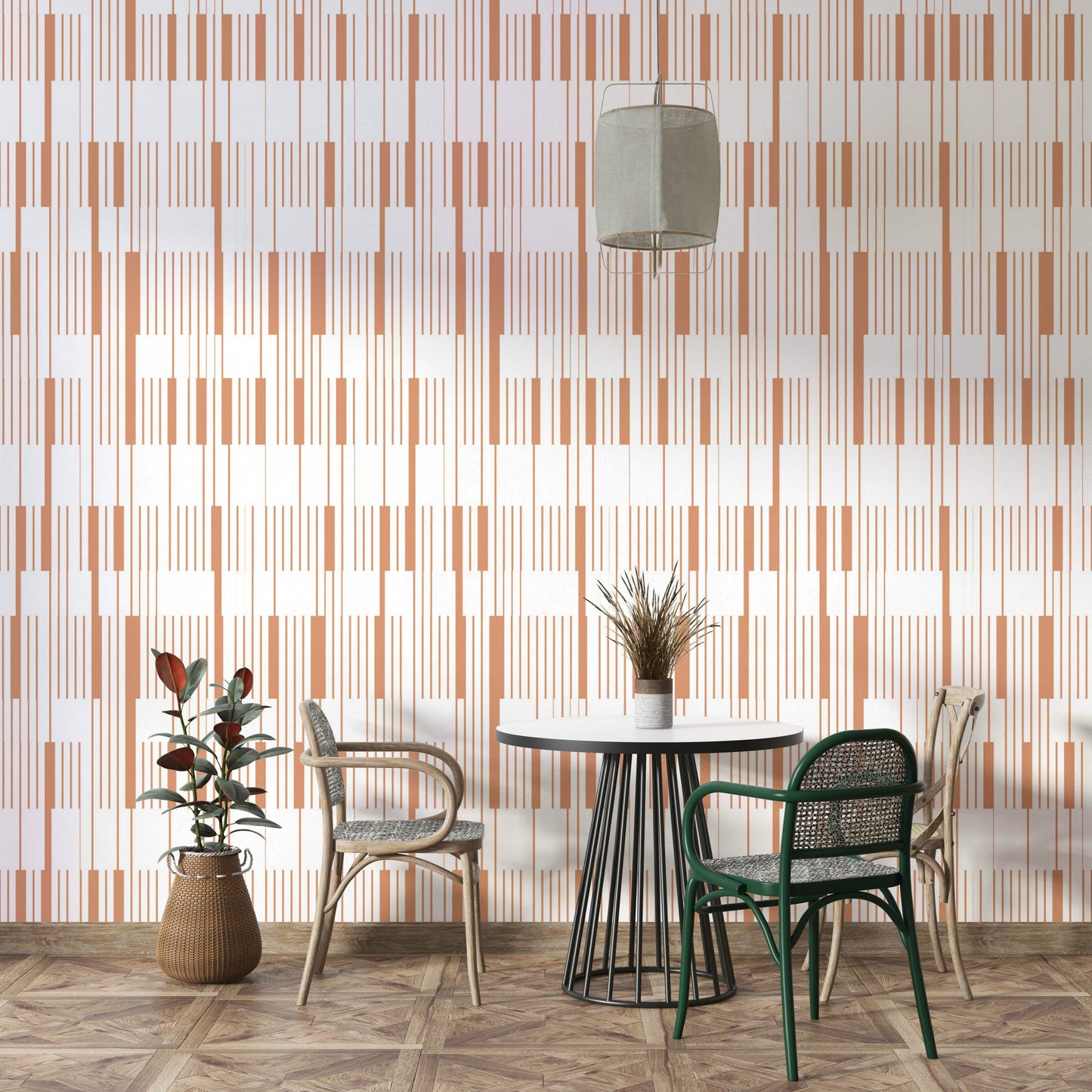 A few delicate floral elements are sketched around the base.
