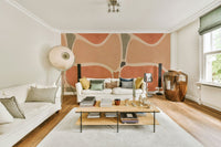 Terracotta Shapes Wall Mural

