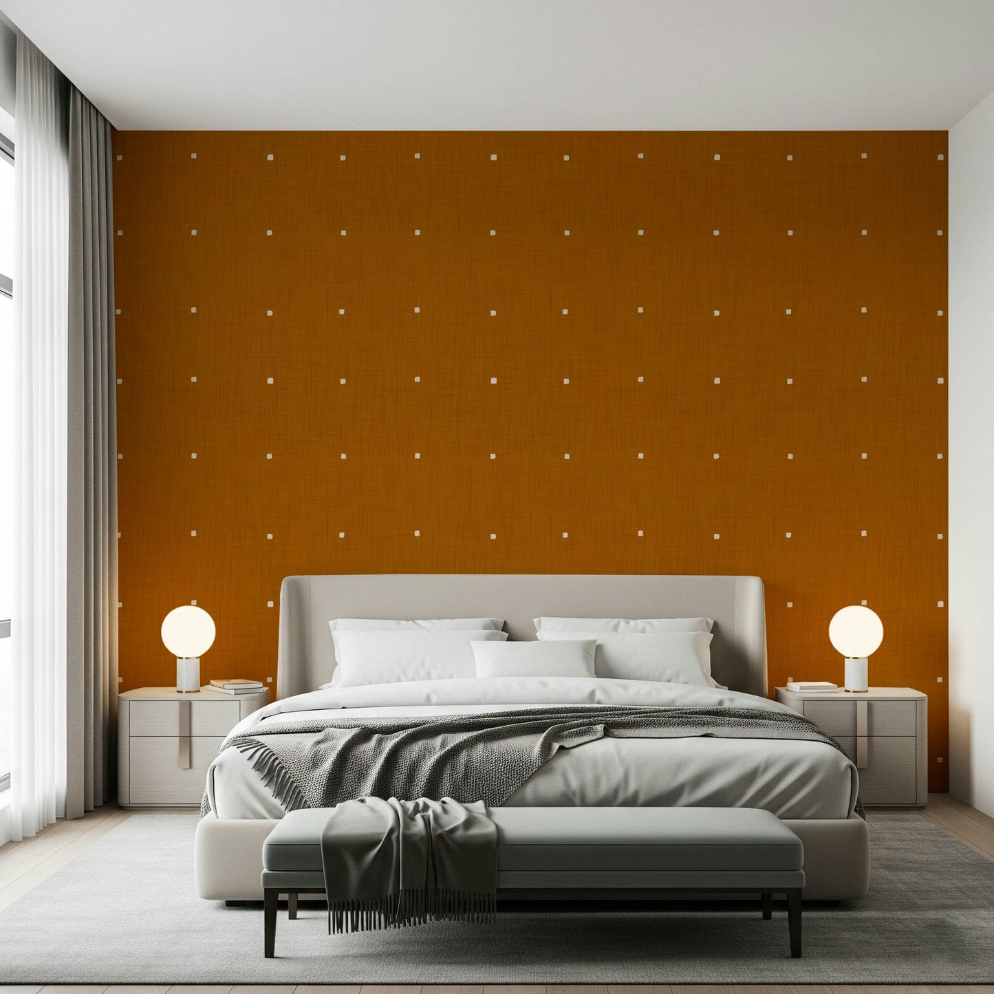 Terracotta Texture custom wallpaper grid fleck design rich autumnal color