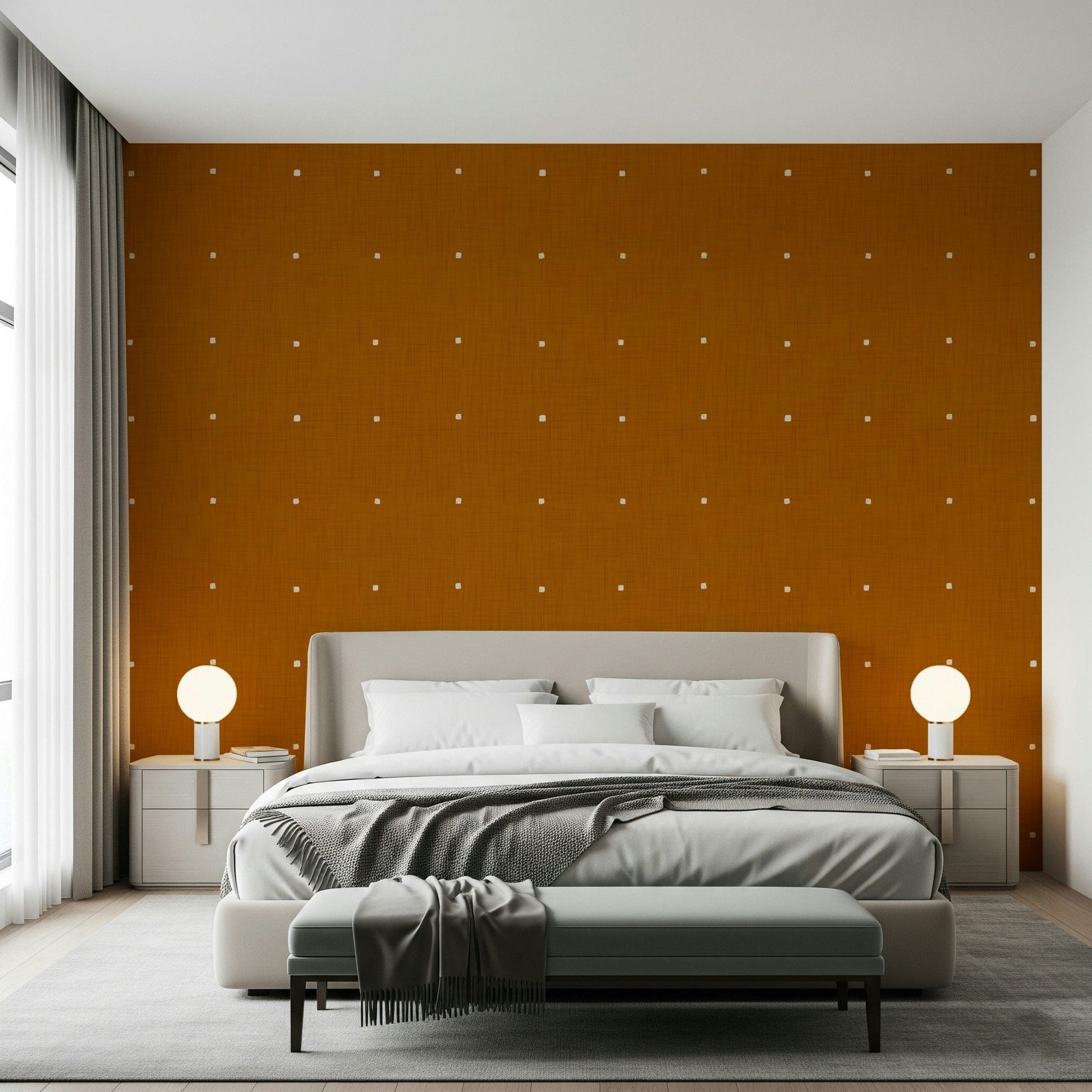 Terracotta Texture custom wallpaper grid fleck design rich autumnal color