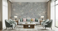 Elegant Natural Stone Tile mural. Grey and earthy tones.