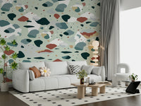 A classic terrazzo design wallpaper for walls.