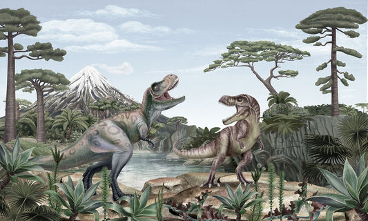 Terrific T-Rex Dinosaur Mural Wallpaper