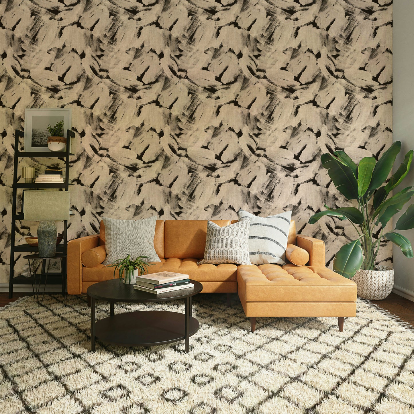 Textured Abstract Brushstroke  Wallpaper⁠
