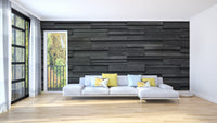 Detailed slate stone wallpaper mural for a bold and moody feature wall.