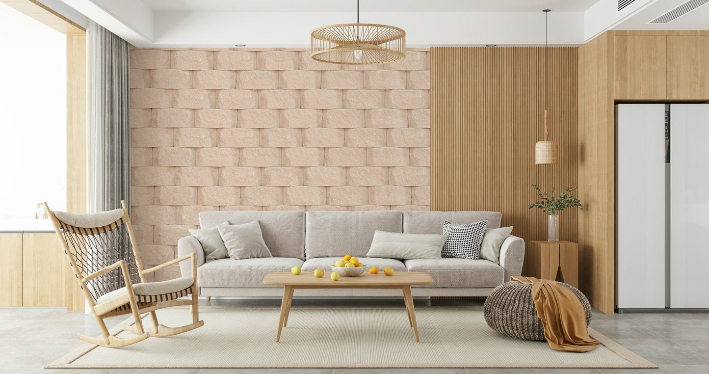 Authentic white plaster wall mural with subtle flaws and texture adding depth to any interior.