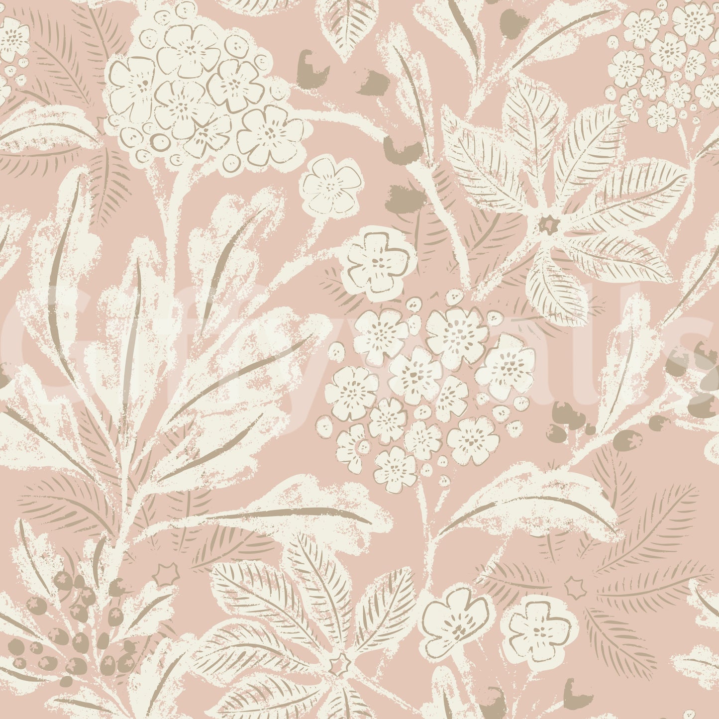 Textured Botanical Dream Wallpaper⁠