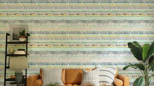 Minimalist geometric wallpaper with textured dots

