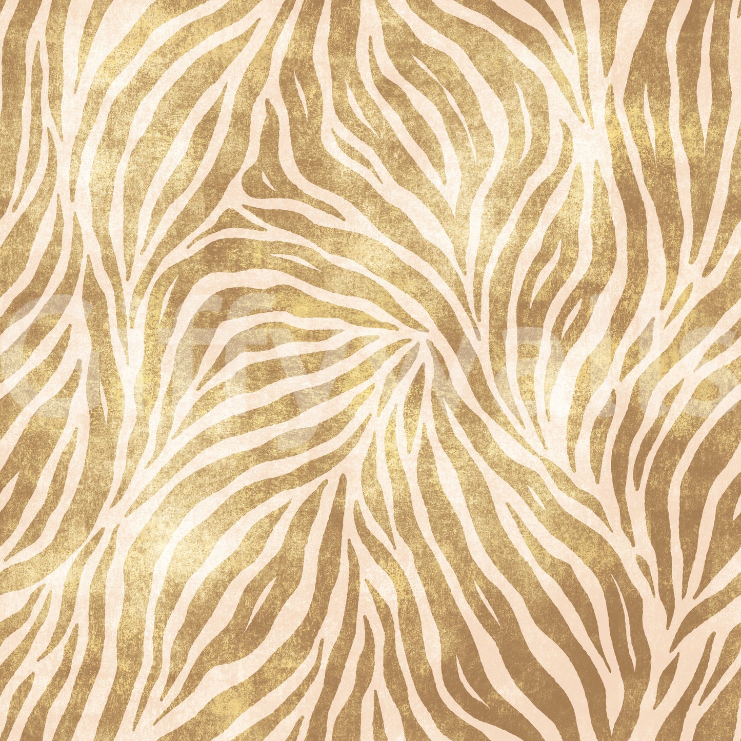 Textured Gold Zebra Print Wallpaper⁠