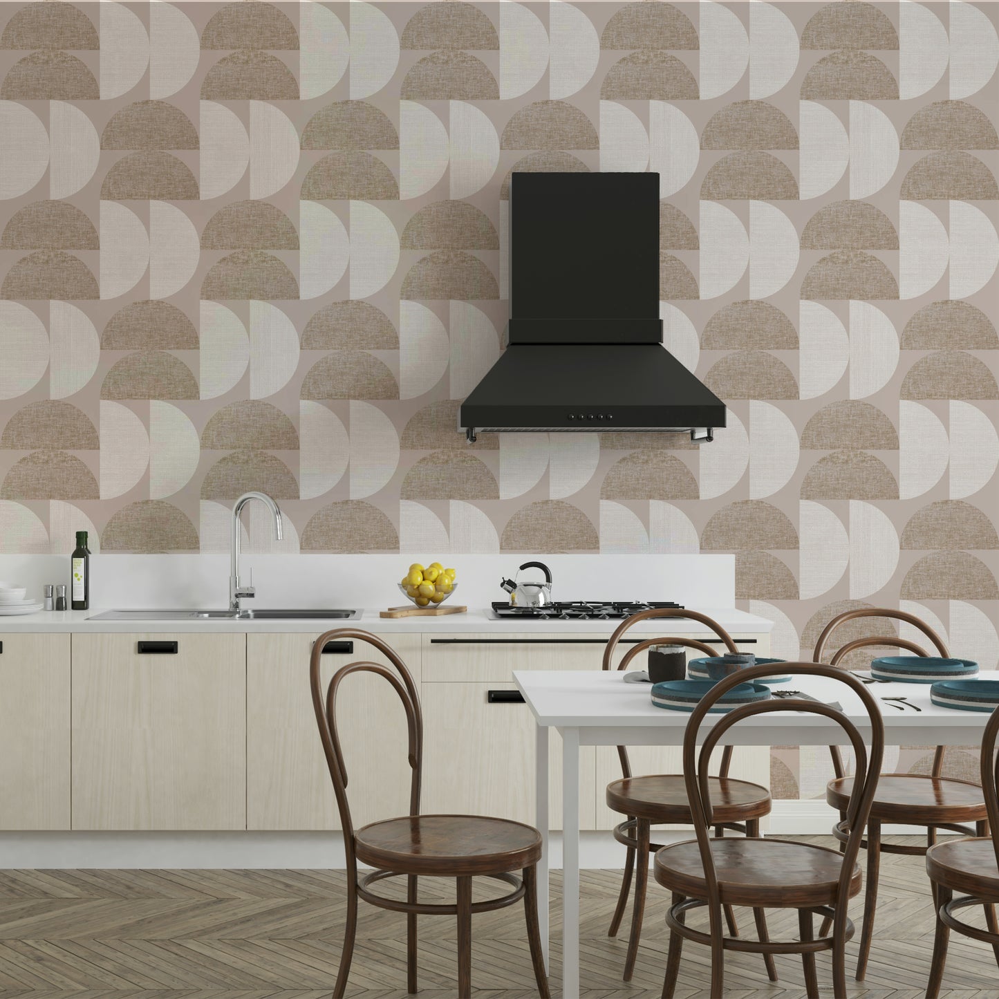 Contemporary linen arc design for interior

