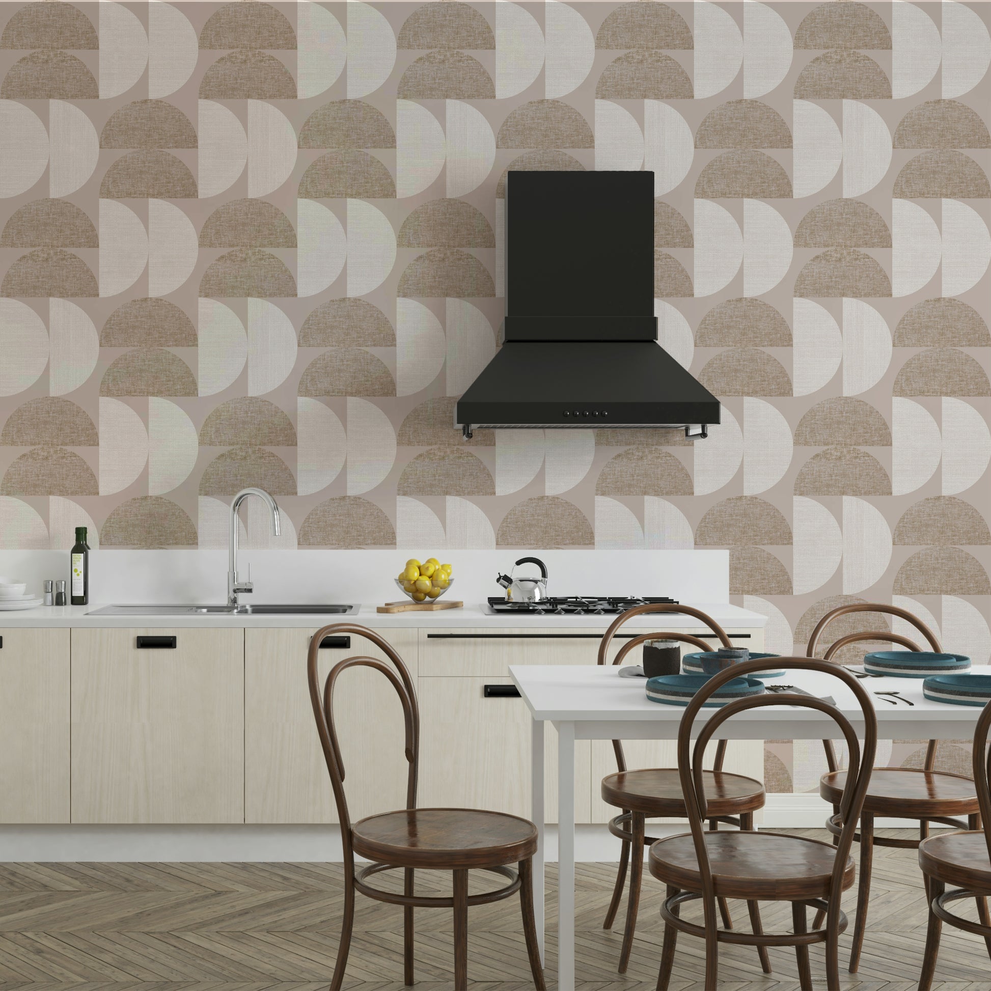 Contemporary linen arc design for interior

